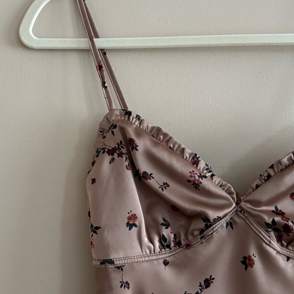 Vintage Y2K French Kiss S Floral Cami Blouse Champagne Dainty Romantic Coquette - Picture 2 of 12